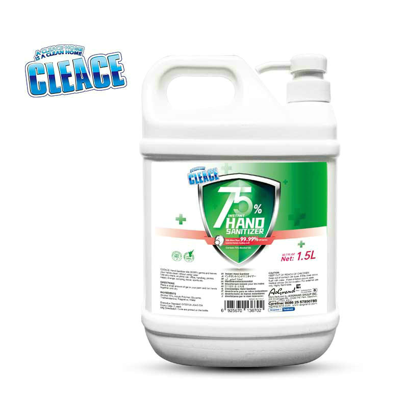 CLEACE 75% alcohol hand disinfectant 50.7 oz