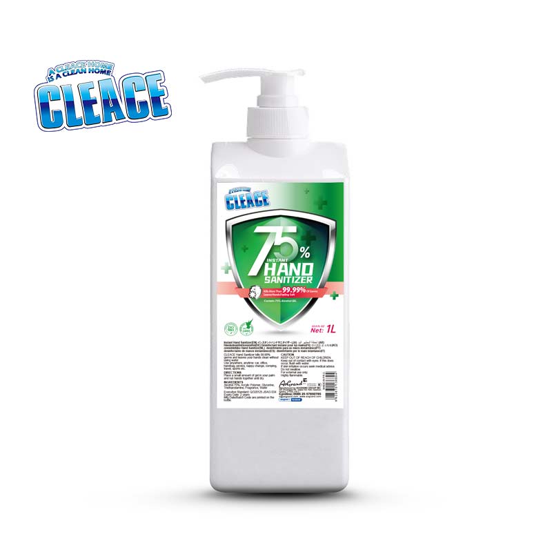 CLEACE 75% alcohol hand sanitizer gel 1L